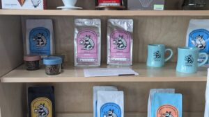 Armadillo Coffee Roasters bags on the retail shelf